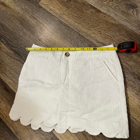 Lilly Pulitzer Colette Skort Resort White Scallop Hem  w Pockets Size 0 - Picture 9 of 11